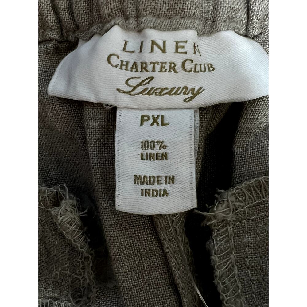 Charter Club Luxury womens size PXL pants Linen cropped Cruises, minimalist - Picture 6 of 9